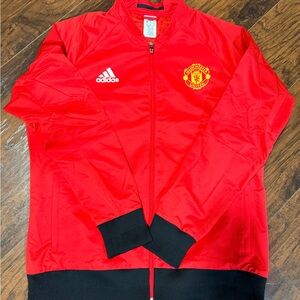 Adidas Red Manchester United Jacket Sz XL